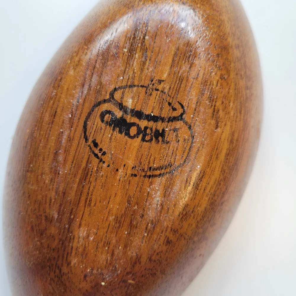 VTG MCM Orobilt Monkey Pod Leaf Shape Salad Snack Fruit Nut Snack Bowl 11x4.5x2